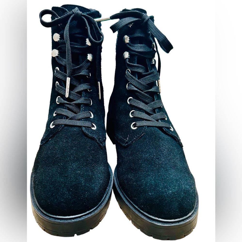 Splendid Sadie Lace up Lug sole boot in black Size 8.5 NWOB